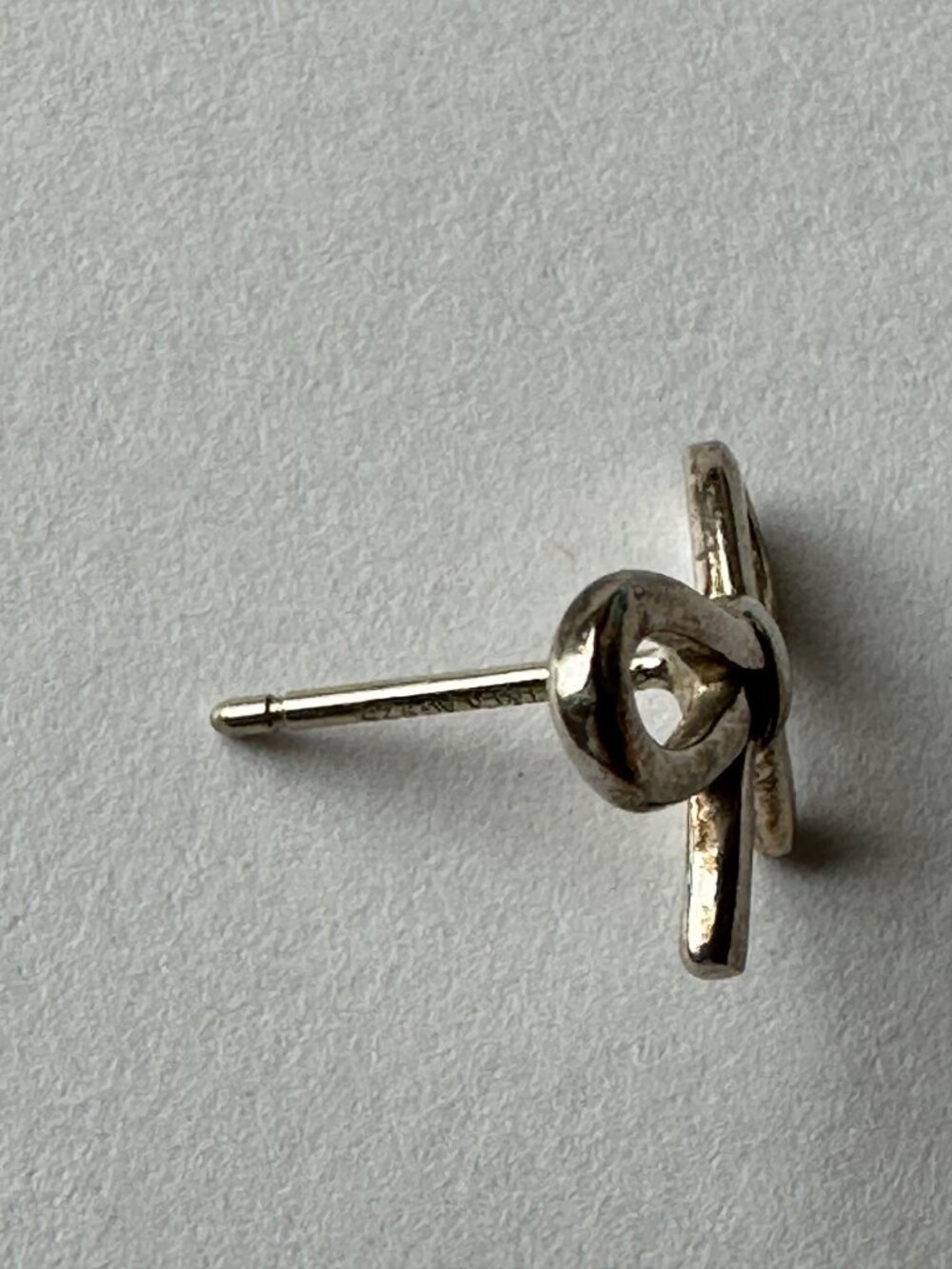 Tiffany & Co. Sterling Silver Bow Stud Earrings 925 - Picture 6 of 15